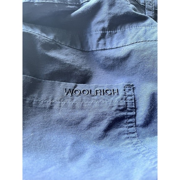 ✅SOLD Woolrich Navy Blue Ruched Legs Hiking Capris Crop Cargo Pants Size 14 - Picture 13 of 13